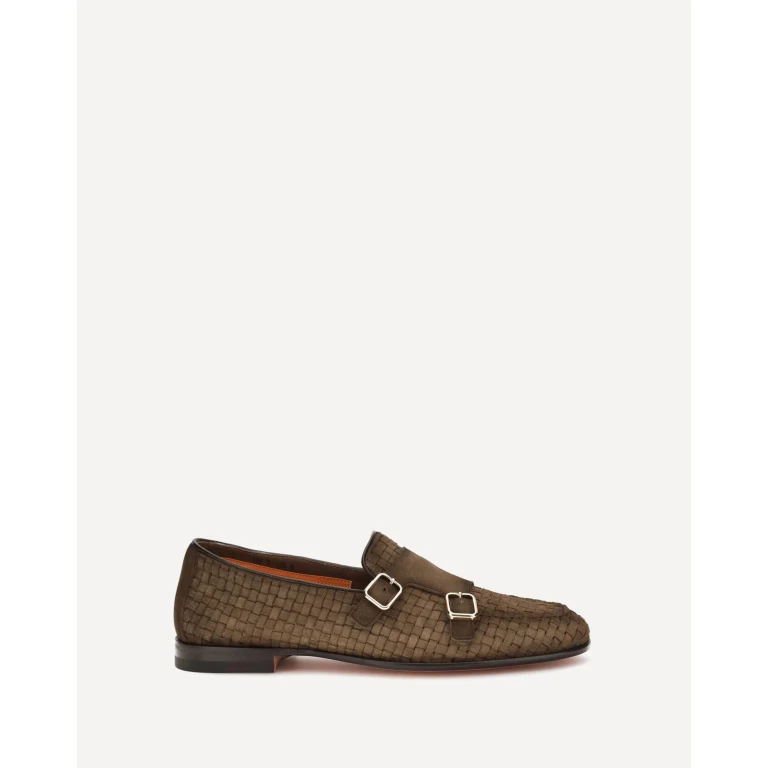 Santoni Geflochtene Leder-Loafer für Herren