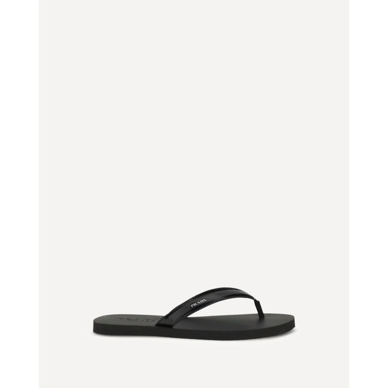 Prada Herren Zehentrenner aus Leder, Größe 6.5