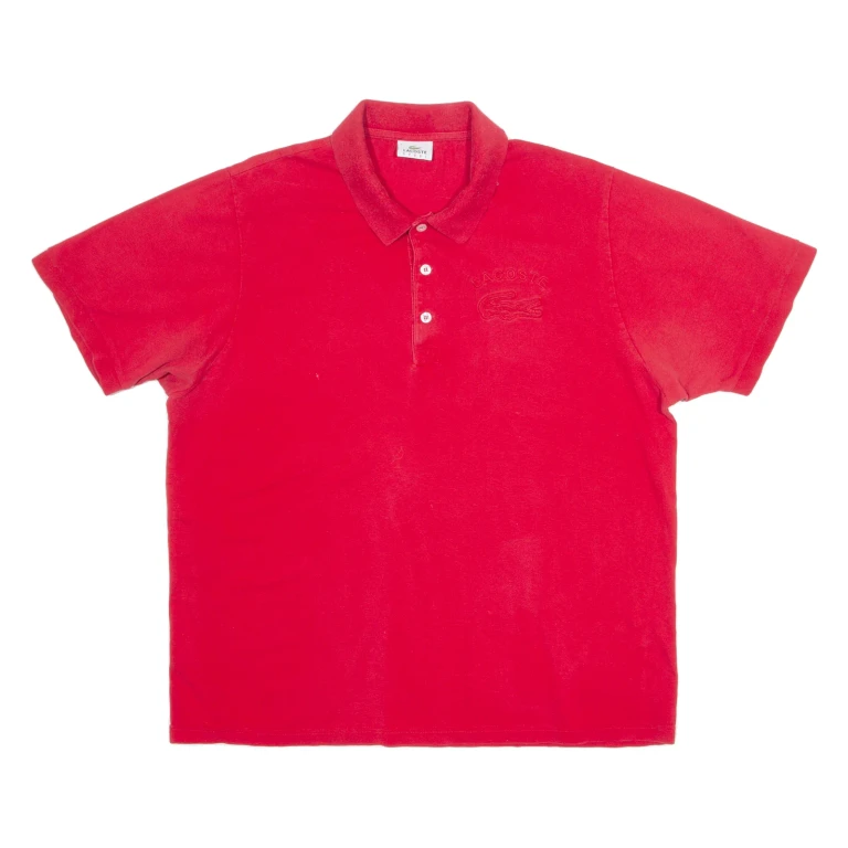 LACOSTE Mens Polo Shirt Red 2XL