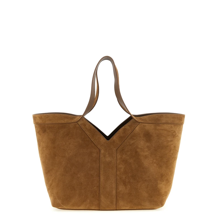 Saint Laurent Brown Calfskin Tote Bag - Women