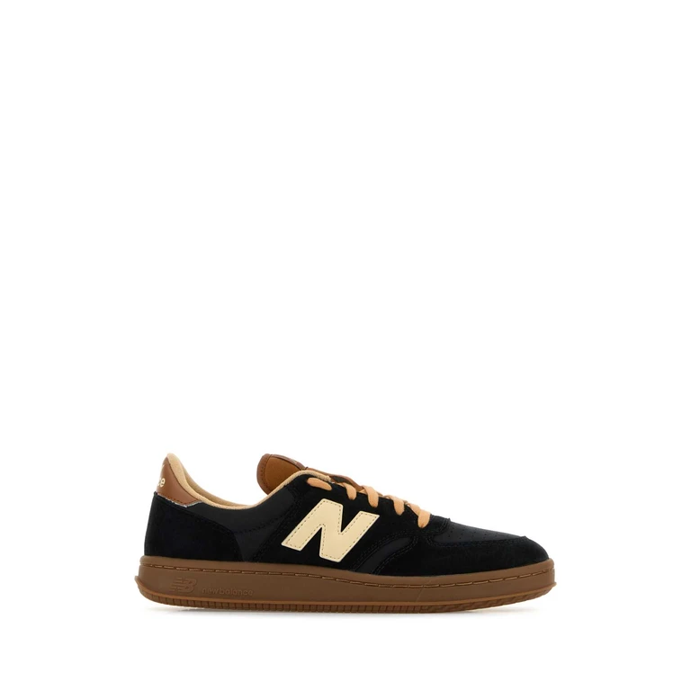 New Balance Black Leather And Suede T500 Sneakers - Men