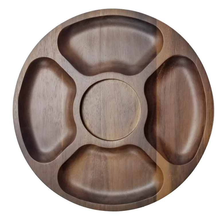 Acacia Wood Serving Platter, 13"