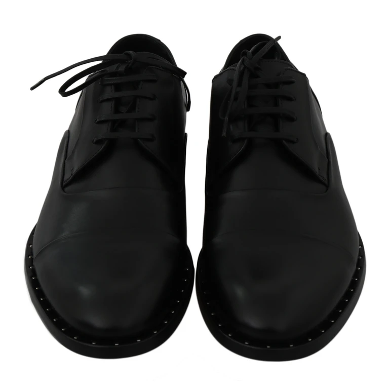 Dolce & Gabbana Black Leather Derby Formal Shoes - Men