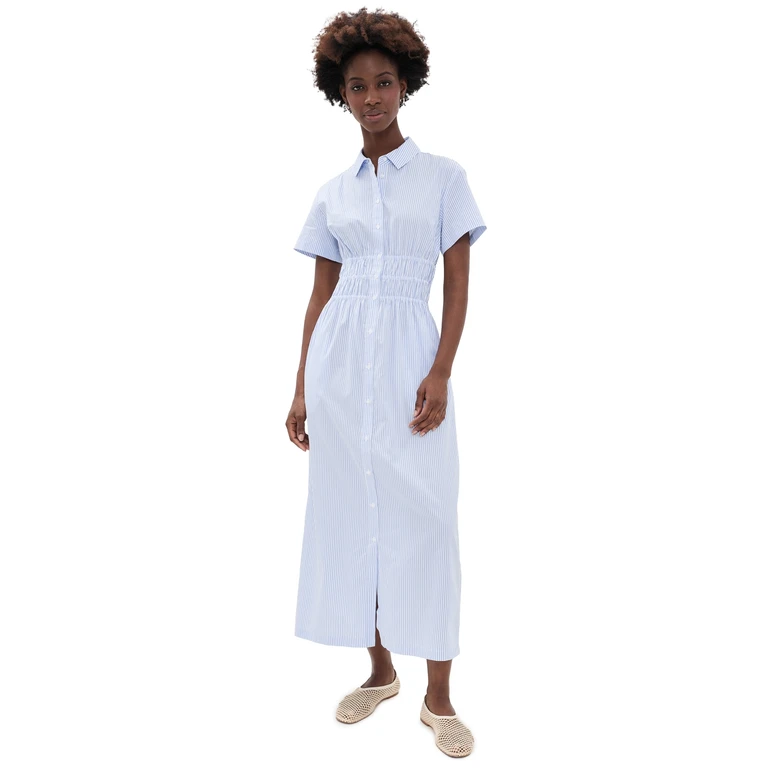 Hill House Home The Jamie Nap Dress Blue/White Stripe M