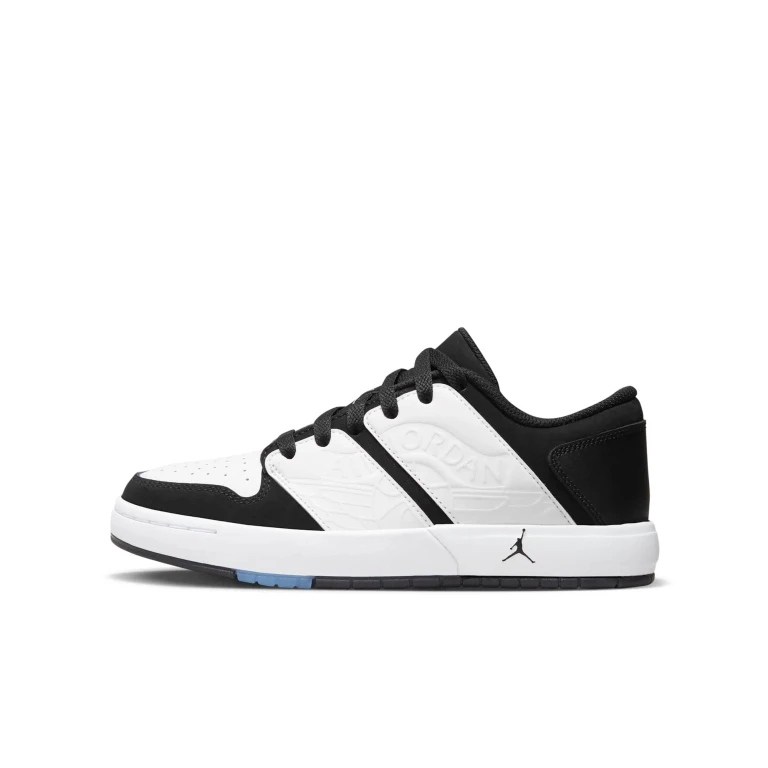 Grade School Retro 1 Low Nu 'White Black Gs' Sneakers