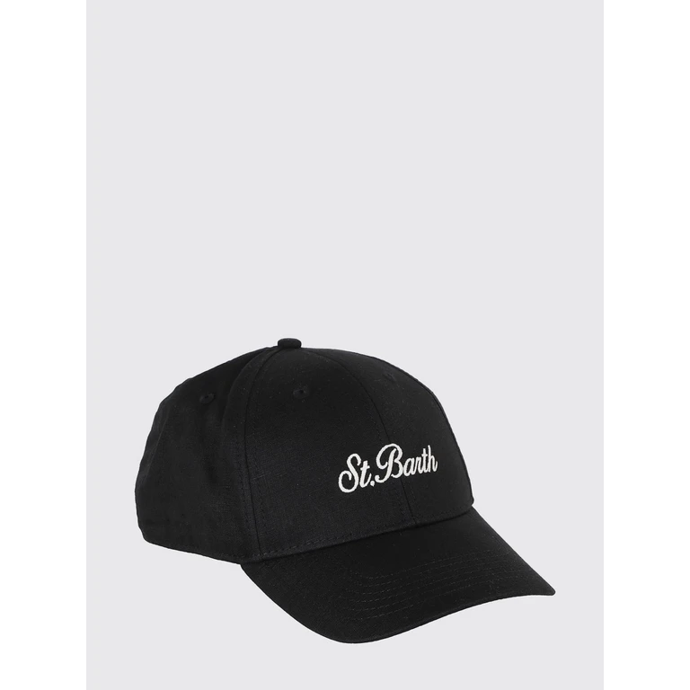 Cotton Baseball Cap with Embroidered Logo and Slogan (BASB000700BLACKEMB)