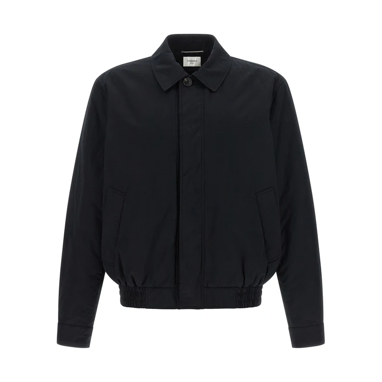 Saint Laurent Black Cotton Shell Jacket Clothing - Men