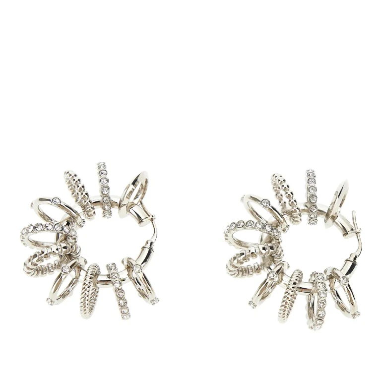 Multi Ring hoop earrings Woman One Size