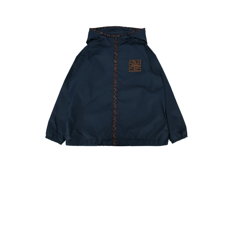 Fendi Kids K-Way New Nylon Darkblu 100pa+fod.:100pa+ricamo:100pl Trench