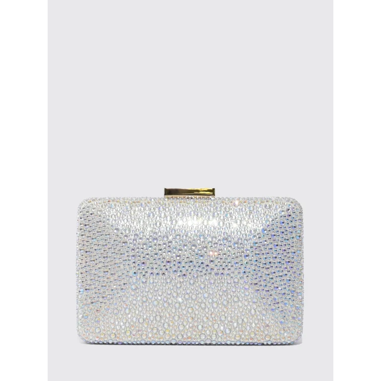 Rhinestone-Embellished Mini Handbag with Chain Strap (LB10092BOR)
