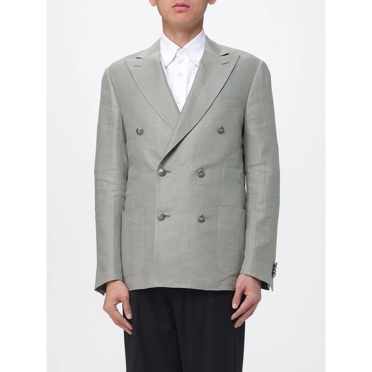 Double-Breasted Linen Blazer (27XG892714326053)