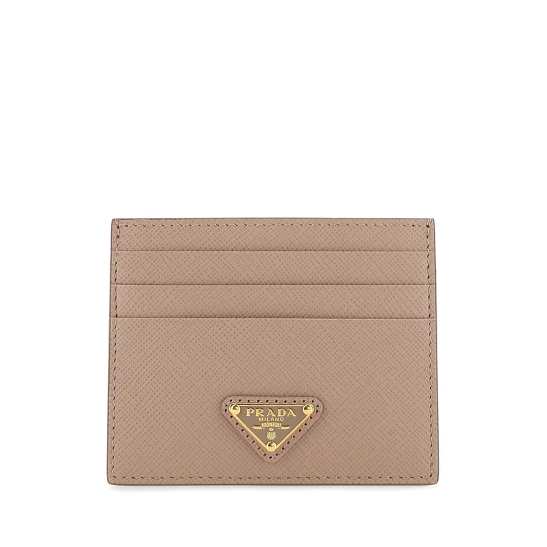 Prada Powder Pink Leather Card Holder F0236 Calfleather Portafogli - Women