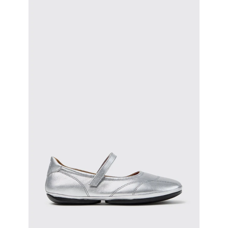 Right Nina Laminated Leather Mary Jane Flats with Hook-and-Loop Closure (K201968-006RIGHTNINA0)