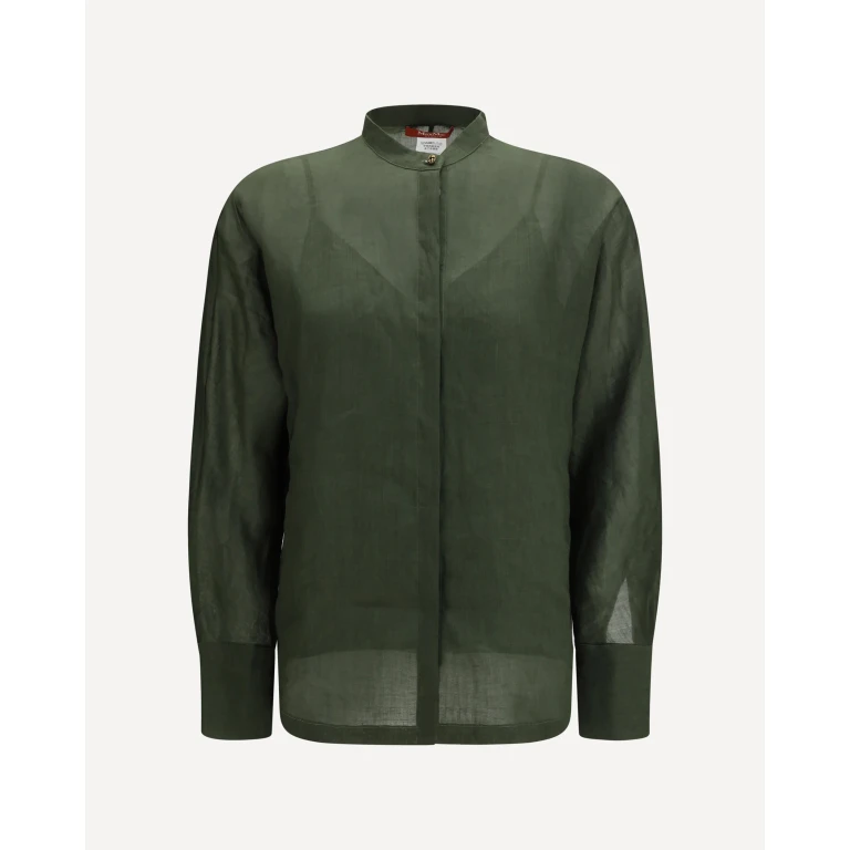 Max Mara Studio Baldi Ramié-Canvas-Hemd