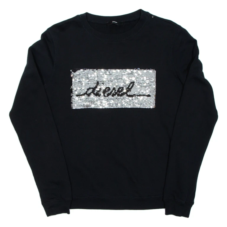 DIESEL Womens Sweatshirt Black S