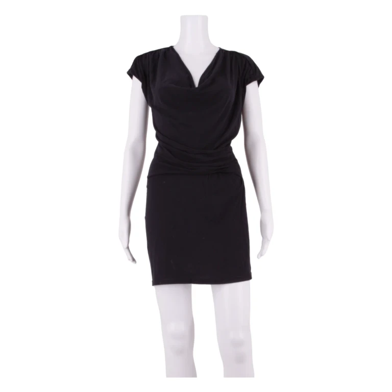 WHISTLES Womens Mini Dress Black Short Sleeve Short XS