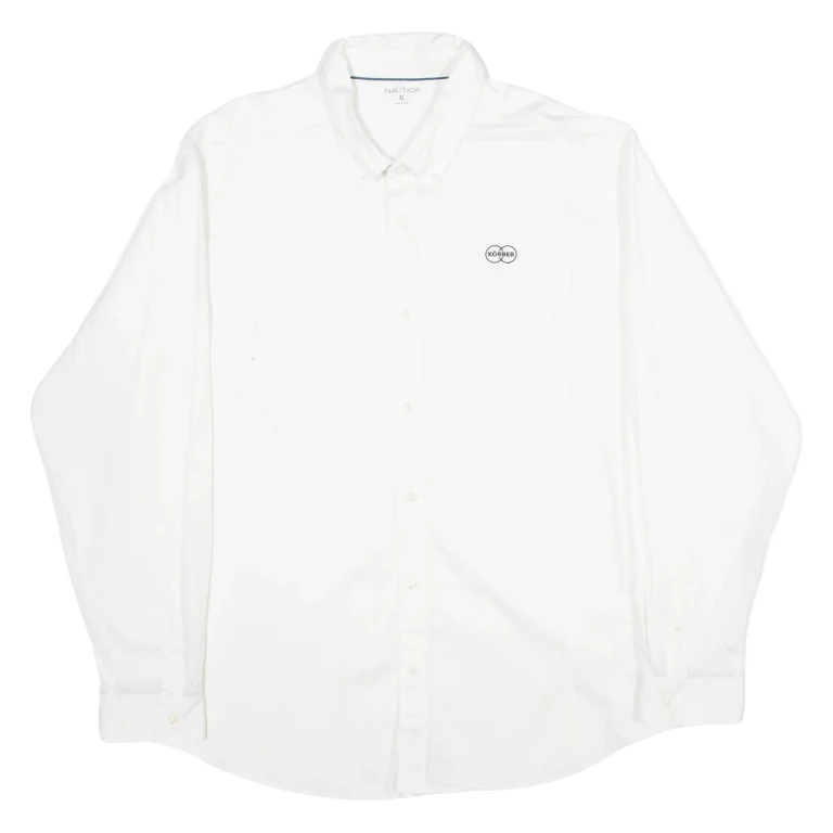 NAUTICA Korber Mens Formal Shirt White Long Sleeve XL