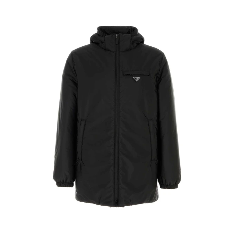 Prada Black Nylon Down Jacket Nero Piumini - Men