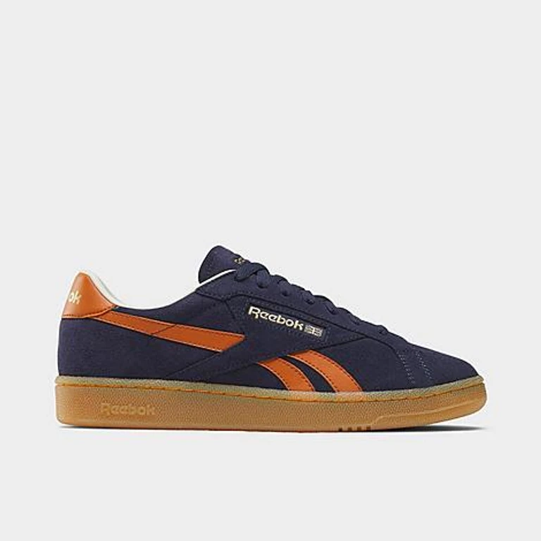 Reebok Men's Club C Grounds UK Casual Shoes in Vector Navy/Dark Ginger/Brass Size: 3.5