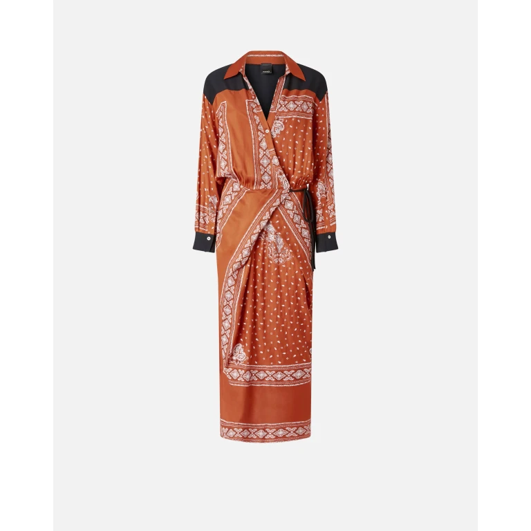 Pinko - Robe longue croisée à imprimé bandana - 38