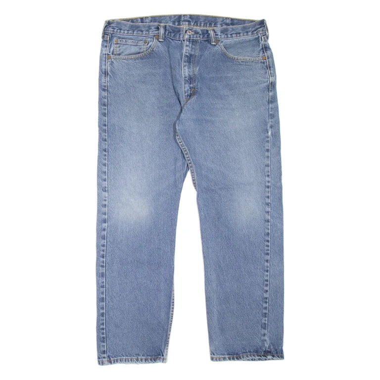 LEVI'S 505 Jeans Mens Blue Regular Straight Stone Wash W38 L30
