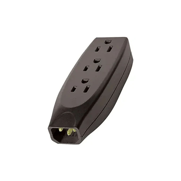 Power Strip Plug, Single (1) IEC Male to Three (3) IEC Female