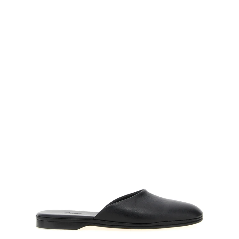 Brioni Black Calfskin Mules - Women
