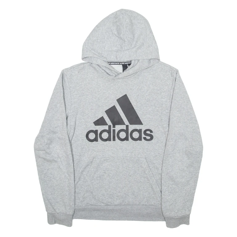 ADIDAS Mens Grey Hoodie S