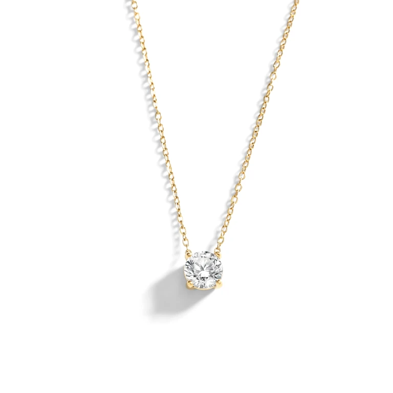 Dainty Solitaire Pendant Necklace