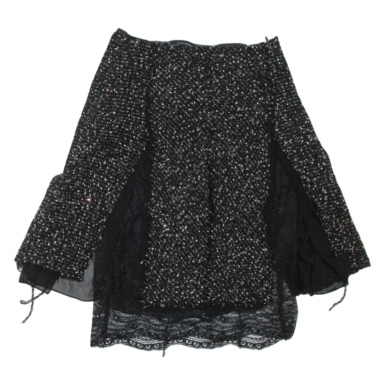 ZARA Womens Straight Skirt Black Knee Length S