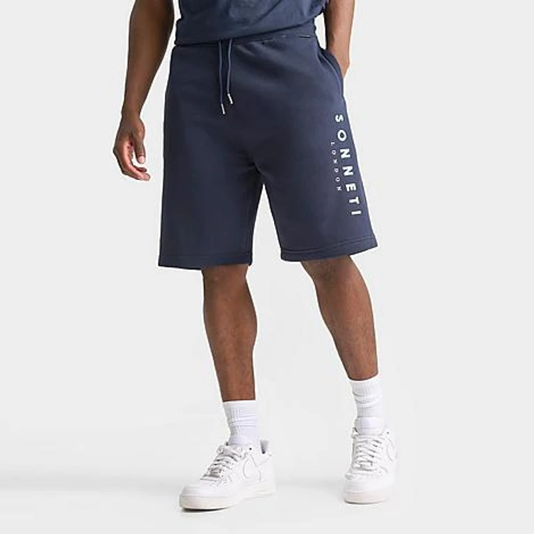 Men's Hare Fleece Shorts in Navy/Cool Blue/White Size: Small