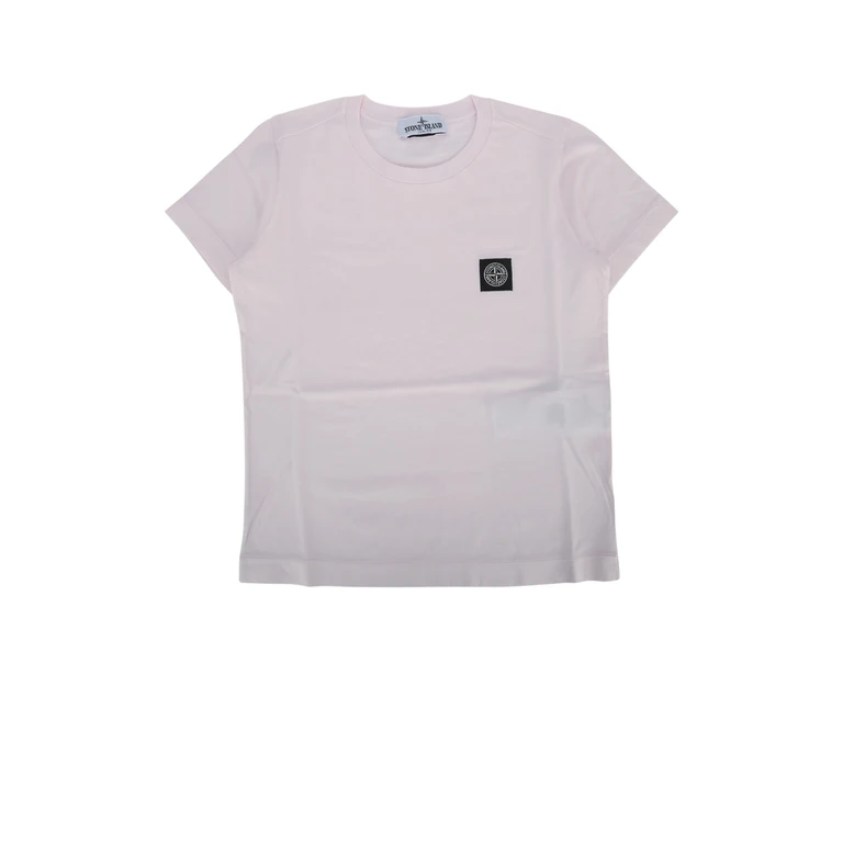 Stone Island Kids Ss T-Shirt Pink Capo: Cotone