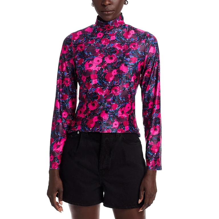 Area Stars Lee Mock Neck Jersey Top