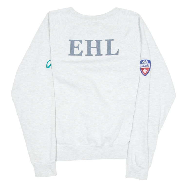 LAUSANNE Mens Sweatshirt Grey Crew Neck M