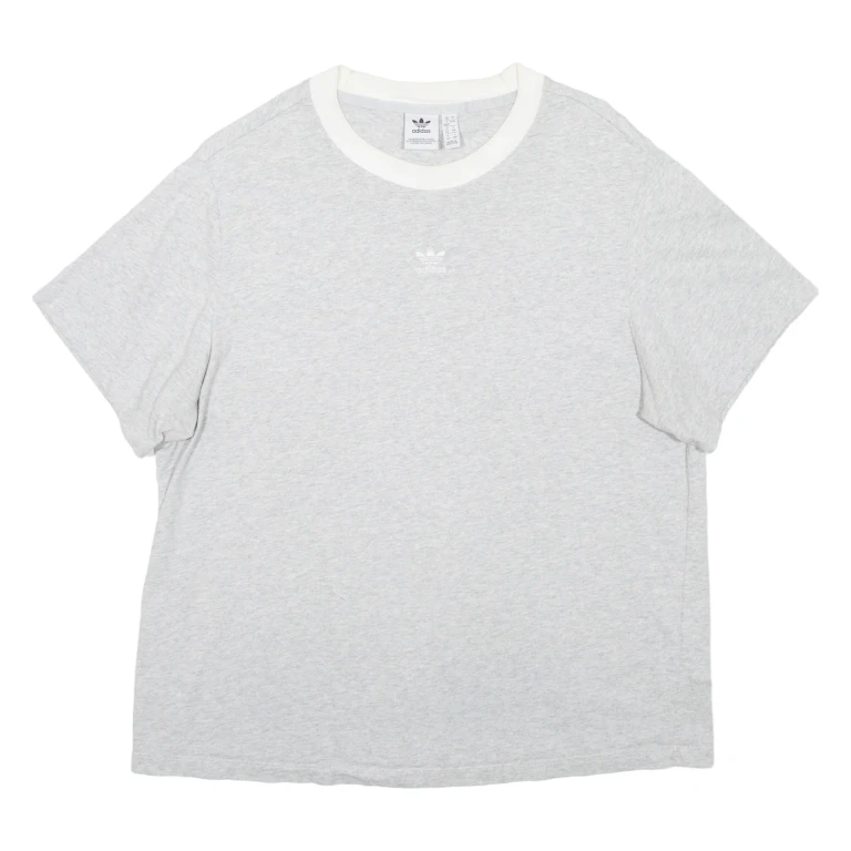 ADIDAS Womens T-Shirt Grey UK 16