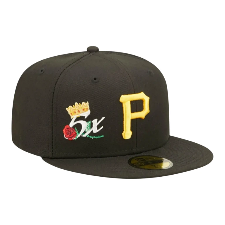 Crown Champs WS 59Fifty Pittsburgh Pirates Men Fitted Hat Black