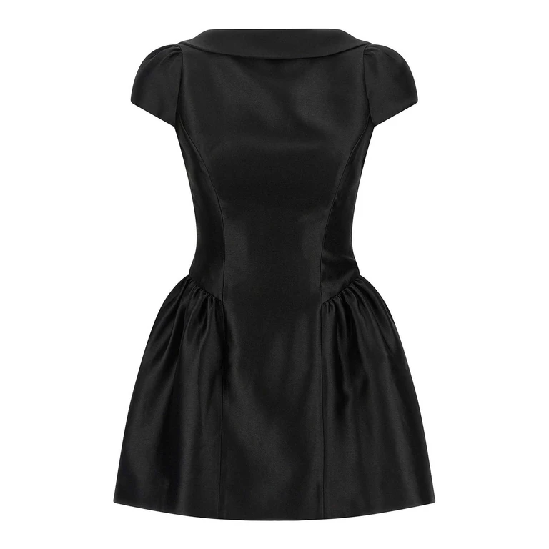 Self Portrait Robe Au Genou - Noir (PF26097S)