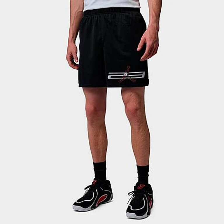 Men's Jordan Sport 23 Dri-FIT Graphic Mesh Shorts in Black Size: XS