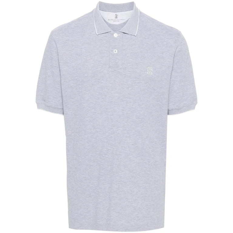 Brunello Cucinelli Logo-embroidered Polo Shirt