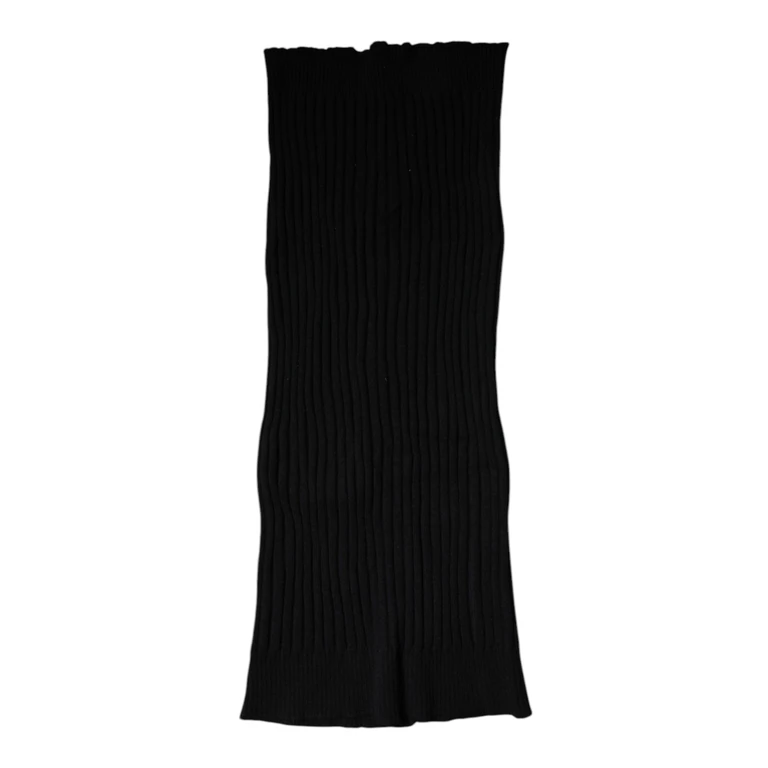 Dolce & Gabbana Black Cashmere Knitted Neck Warmer Foulard Scarf - Men