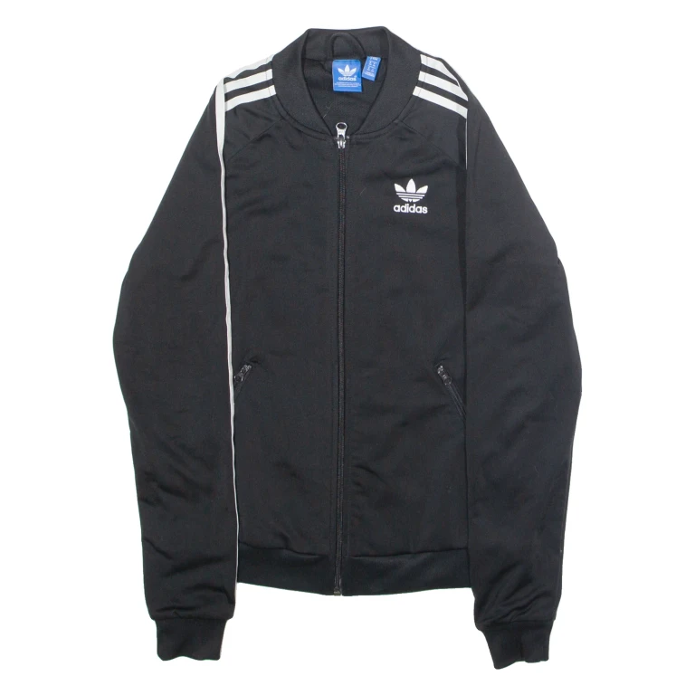 ADIDAS ORIGINALS Womens Track Jacket Black UK 8