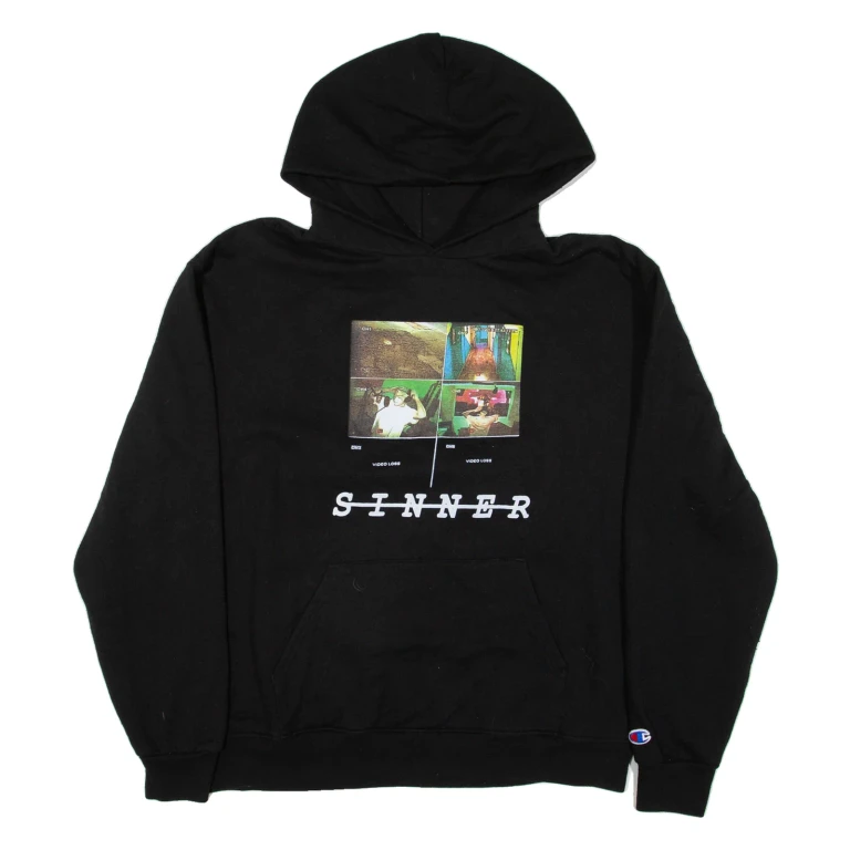 CHAMPION Sinner Mens Black Hoodie L