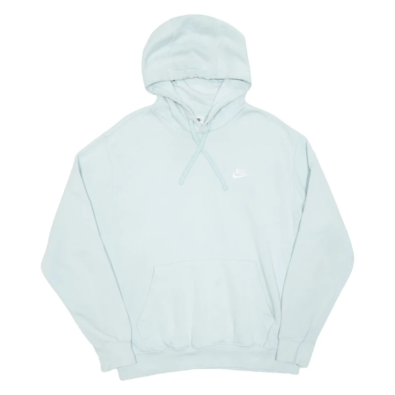 NIKE Womens Blue Hoodie L
