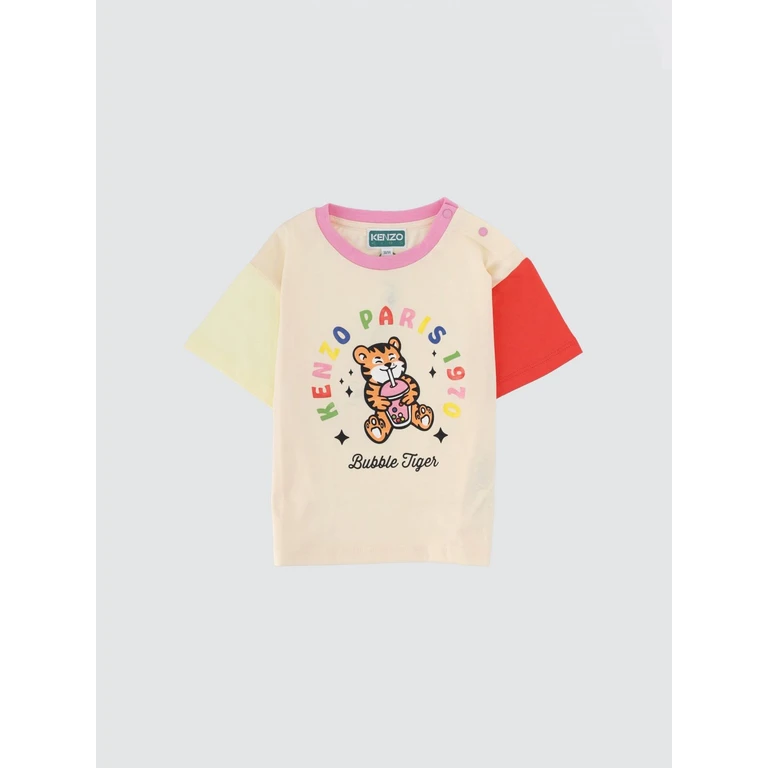 Boy's Cotton T-Shirt with Graphic Logo Print (K61815208)