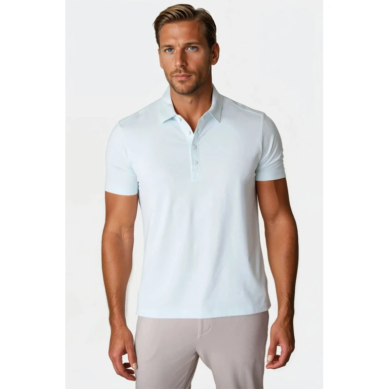 Coolest Polo Tech Shirt - Light Blue