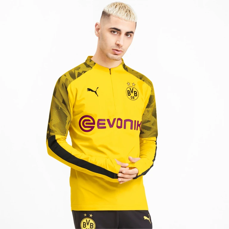 Men's Bvb 1/4 Zip Training Top With Evonik Logo Half Zip & Quarter Zip