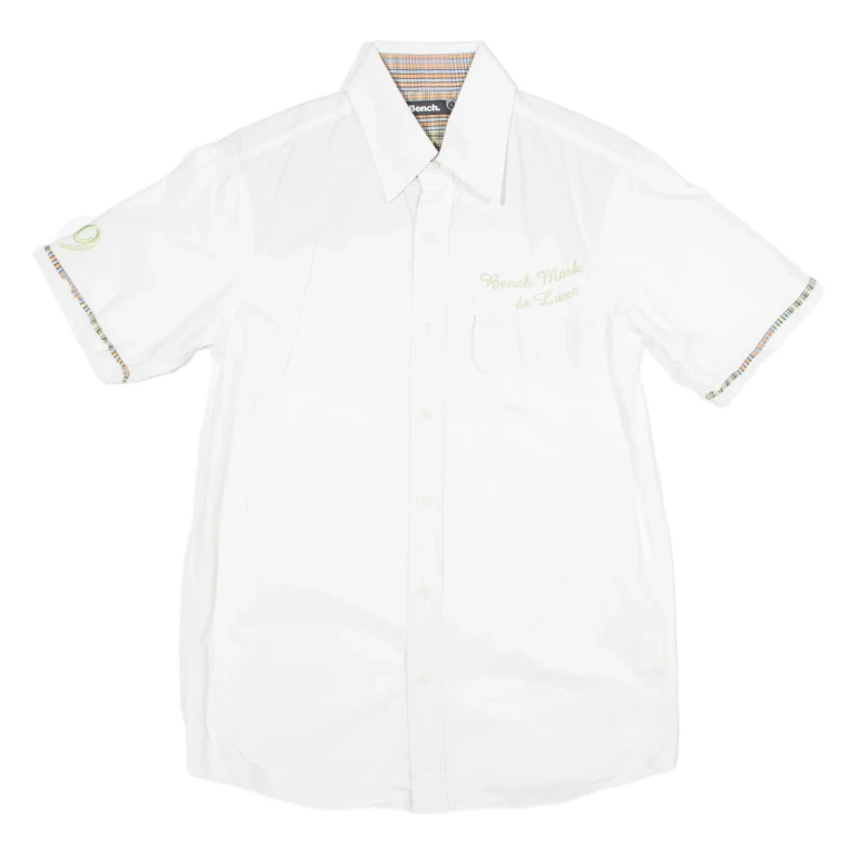 BENCH Mens Plain Shirt White S