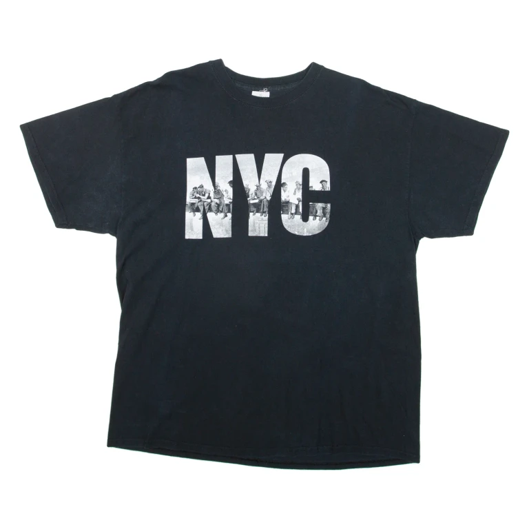 Nyc Mens T-Shirt Black Crew Neck XL