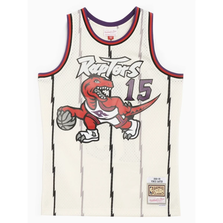 Men's Cream Team Color Swingman Jersey Raptors 1998 Vince Carter Jerseys