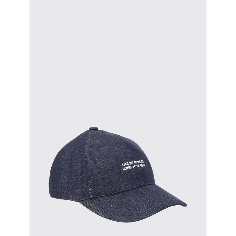 A. P.C. Cotton Denim Baseball Cap with Graphic Print (COHIZM24209IAI)
